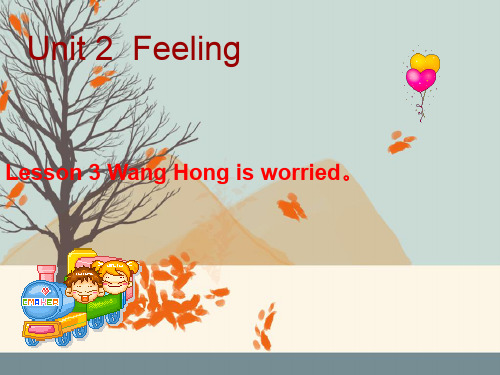 五年级上册英语课件-Unit 2 Feelings Lesson 3 Wang Hong is worried 鲁科版(五四学制)(三起)