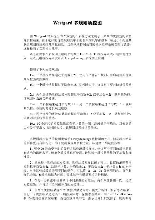 常用质控规则 westgard多规则