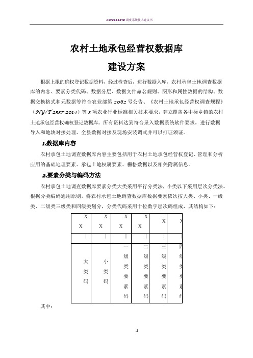 农村土地承包经营权数据库建设方案