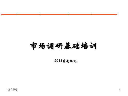 市场调研理论知识基础培训XXXX东南西北