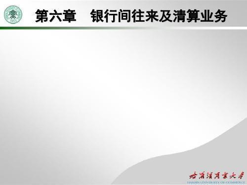 第六章  银行间往来及清算业务
