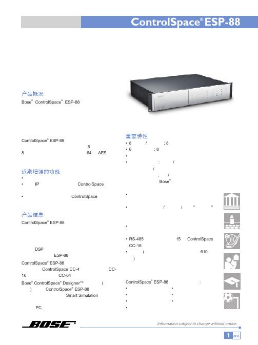 音频处理器 ControlSpace ESP-88 说明书