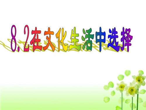 在文化生活中选择