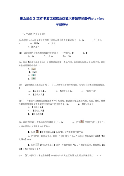 ITAT-第5届预赛试题-Photoshop平面设计及标准答案