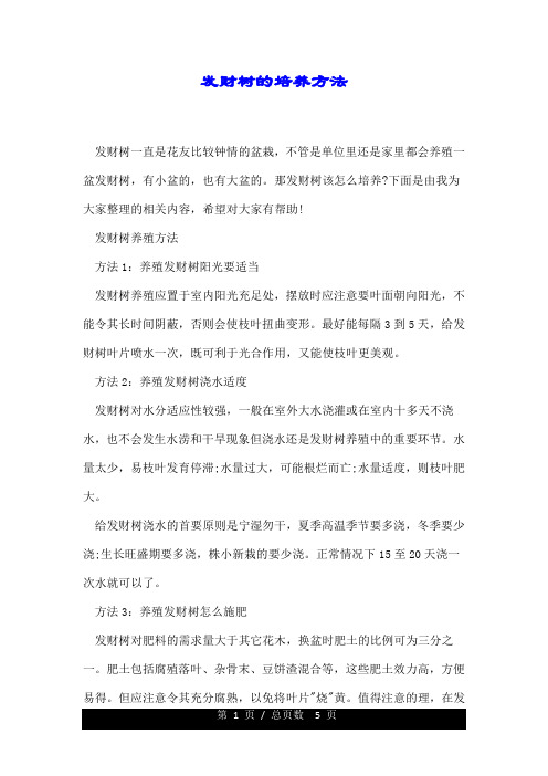 发财树的培养方法.doc