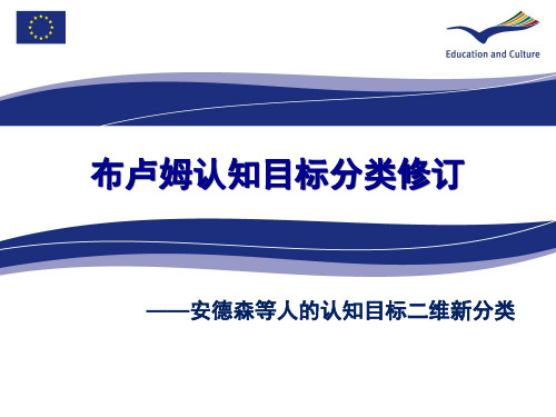 布鲁姆认知目标三维新分类PPT课件