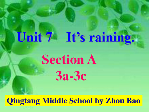 新目标七年级第七单元Section A 3a-3c