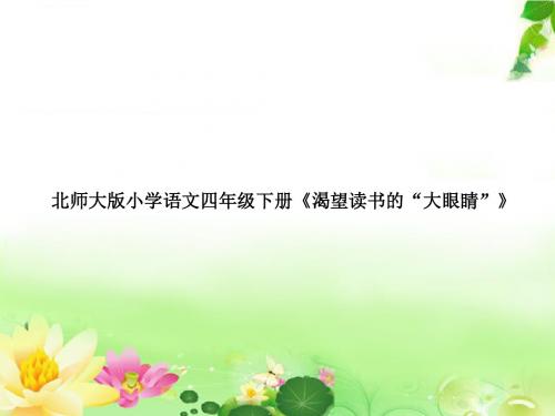 《渴望读书的“大眼睛”》课件