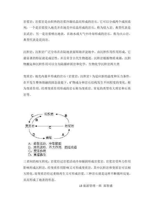 岩浆岩的不同类型
