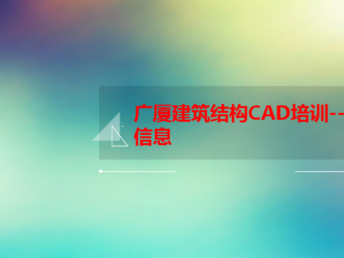广厦建筑结构CAD培训--总信息