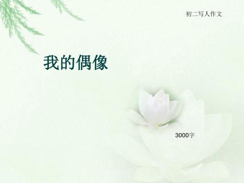 初二写人作文《我的偶像》3000字(总13页PPT)