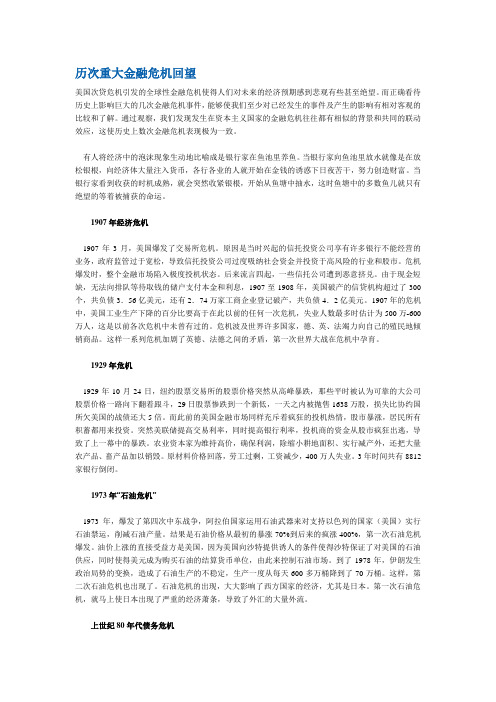 历次经济危机