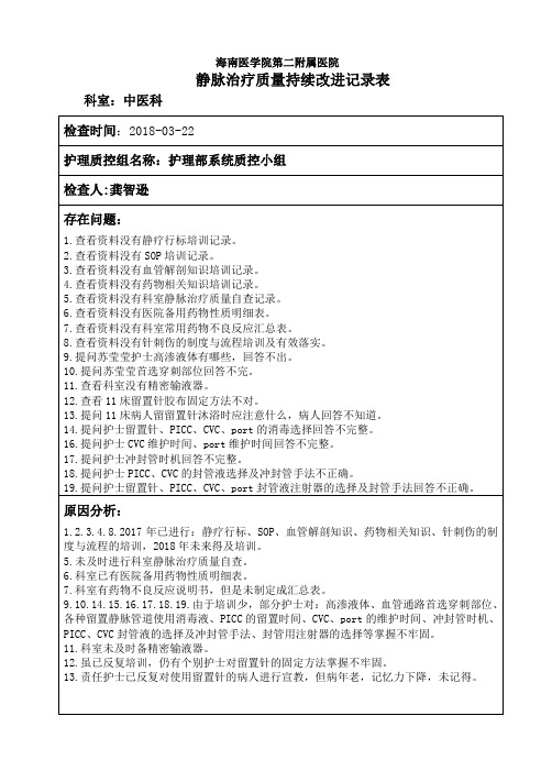 中医科静疗治疗持续改进