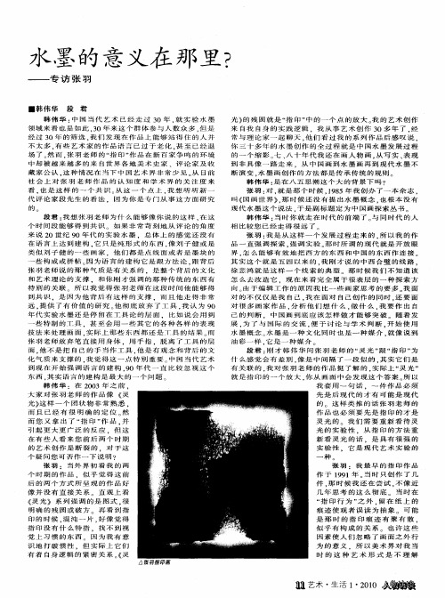 水墨的意义在那里？——专访张羽