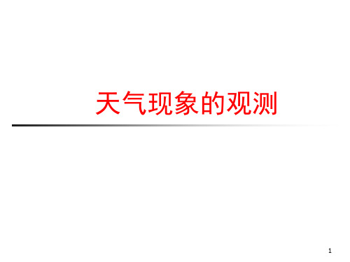 天气现象的仪测