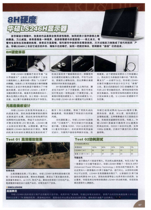 8H硬度华硕LS246H显示器
