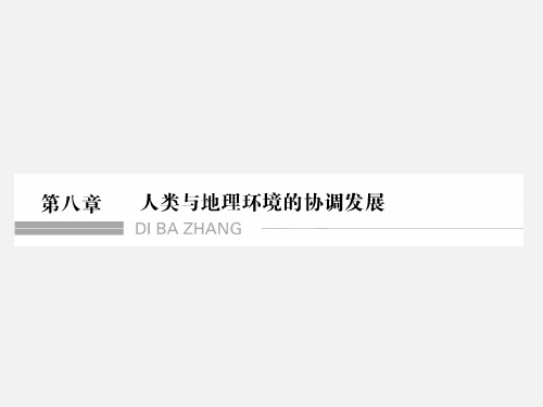 高考地理 一轮复习 第八章 人类与地理环境的协调发展 中图版
