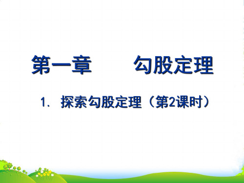 新北师大版八年级数学上册《探索勾股定理(第2课时)》课件