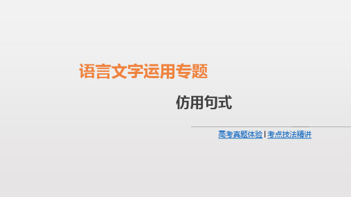 语言综合运用：仿用句式