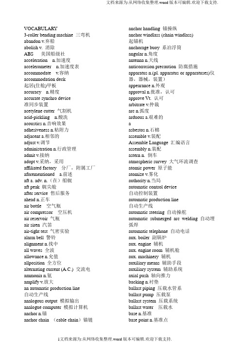 船舶缩略语汇总_船舶词汇_1
