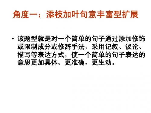 角度一：t添加枝叶句意丰富