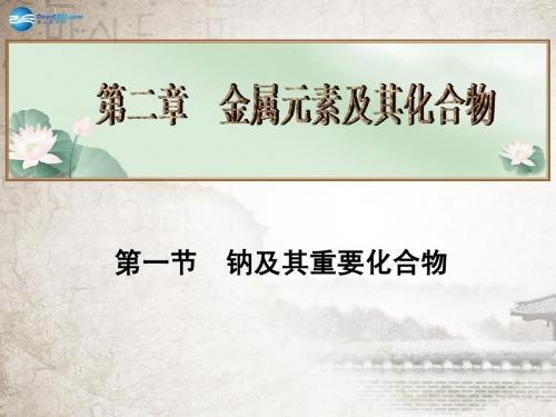 【金版学案】2014版高考化学一轮总复习 第二章 第一节钠及其重要化合物课件