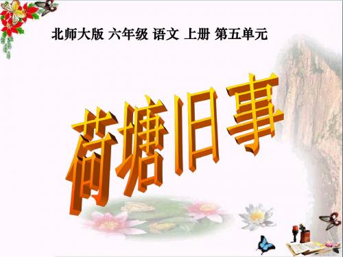 《荷塘旧事》 精品课件4(共15张)