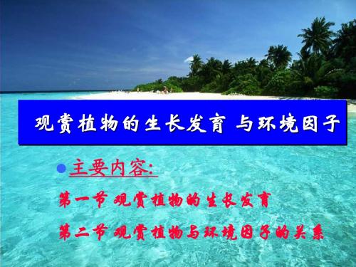 2观赏植物的生长发育与环境因子()