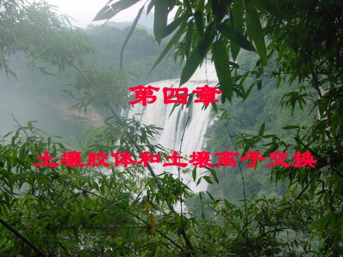 第四章土壤胶体
