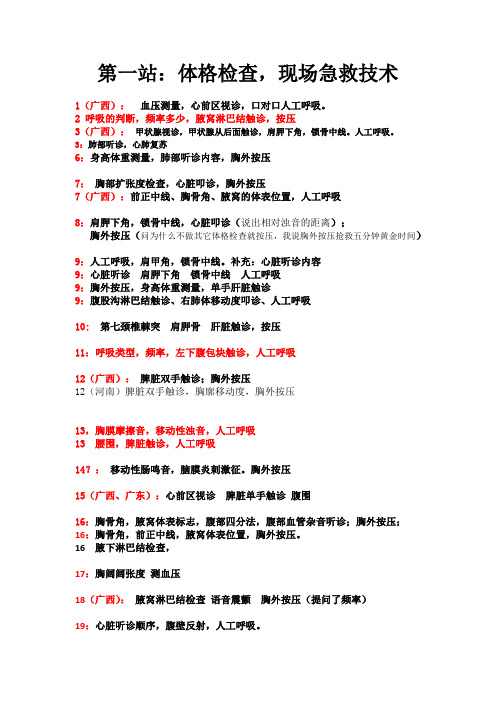 执业医师 操作  分站整理