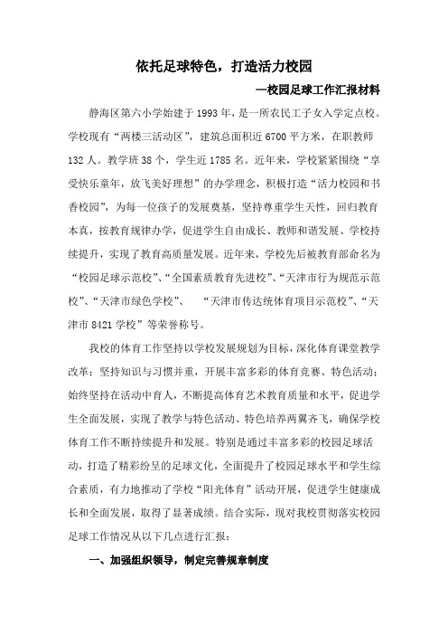 静海六小校园足球材料