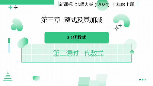 3.1 代数式 第二课时代数式的值 课件-2024-2025学年北师大版数学七年级上册