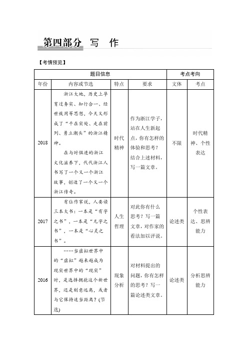 2019高考语文浙江专用二轮培优文档：第四部分+写作+技法提分点29+Word版含答案