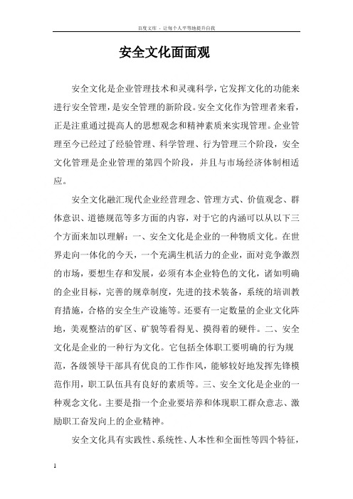 安全文化面面观
