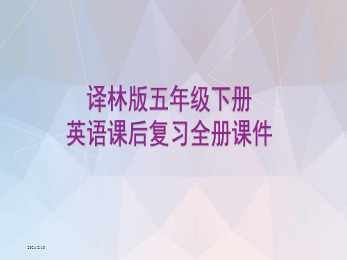 译林版五年级下册英语课后复习全册课件