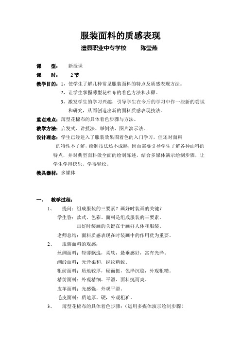 服装面料的质感表现