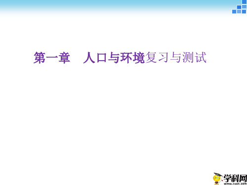 陕西省西安市临潼区马额中学湘教版高中地理必修二课件：第一章人口与环境复习与测试(共28张PPT)