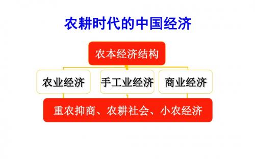 山东省济宁实验中学2019届高三历史二轮课件：农耕时代的中国经济 (共34张PPT)