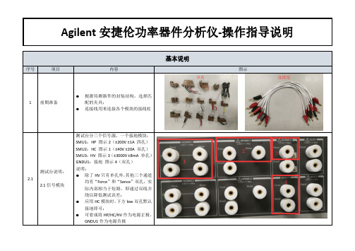 Agilent安捷伦功率器件分析仪-操作指导说明