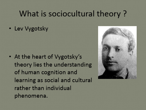 Sociocultural theory and SLA 社会文化理论与二语习得