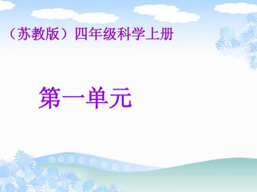 苏教版小学科学四年级上册单元复习PPT (1)