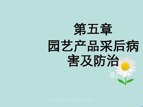 第五章园艺产品采后病害及其防治