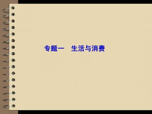 2012届高三政治二轮复习教材知识回扣课件：专题一 生活与消费
