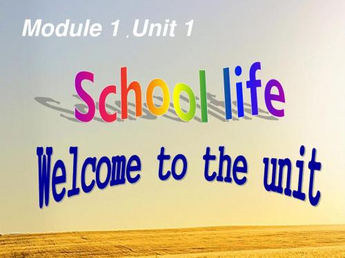 牛津版必修一Unit1 welcome to the unit课件(共23张PPT)