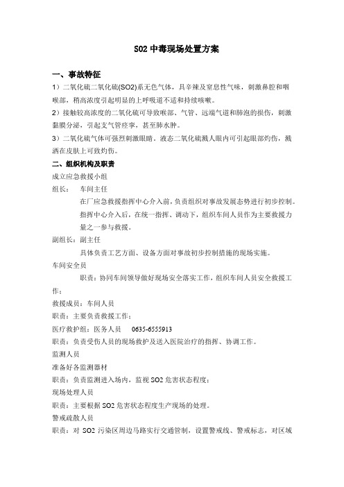 二氧化硫现场处置方案