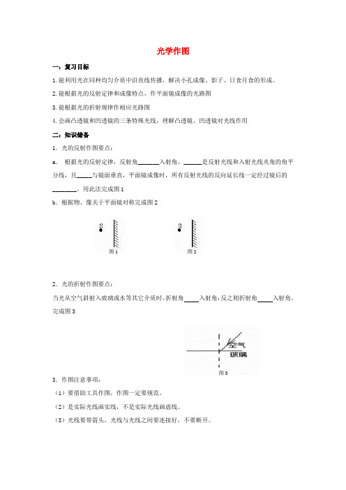 中考物理知识点精炼复习11光学作图