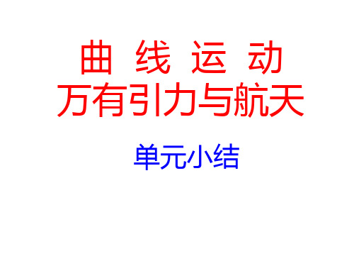 曲线运动 万有引力与航天(单元小结)