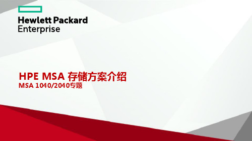 HPE MSA存储方案介绍
