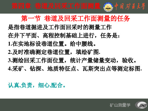 巷道和采煤工作面测量方法