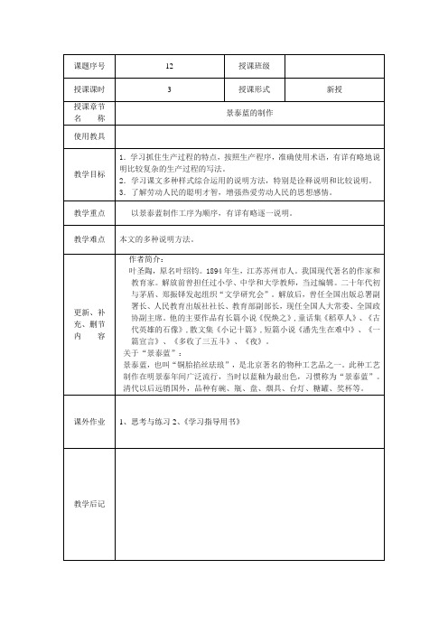 景泰蓝制作